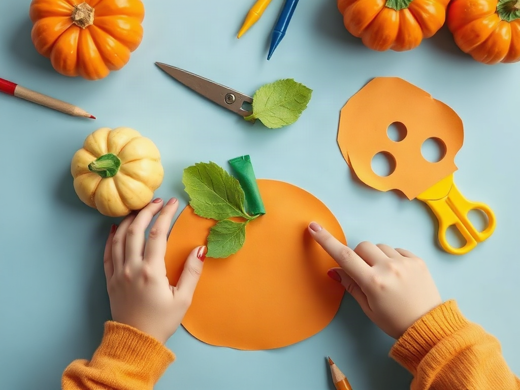Preschool Pumpkin Craft Using Basic Classroom Materials — Cutting, Gluing, and Display Steps