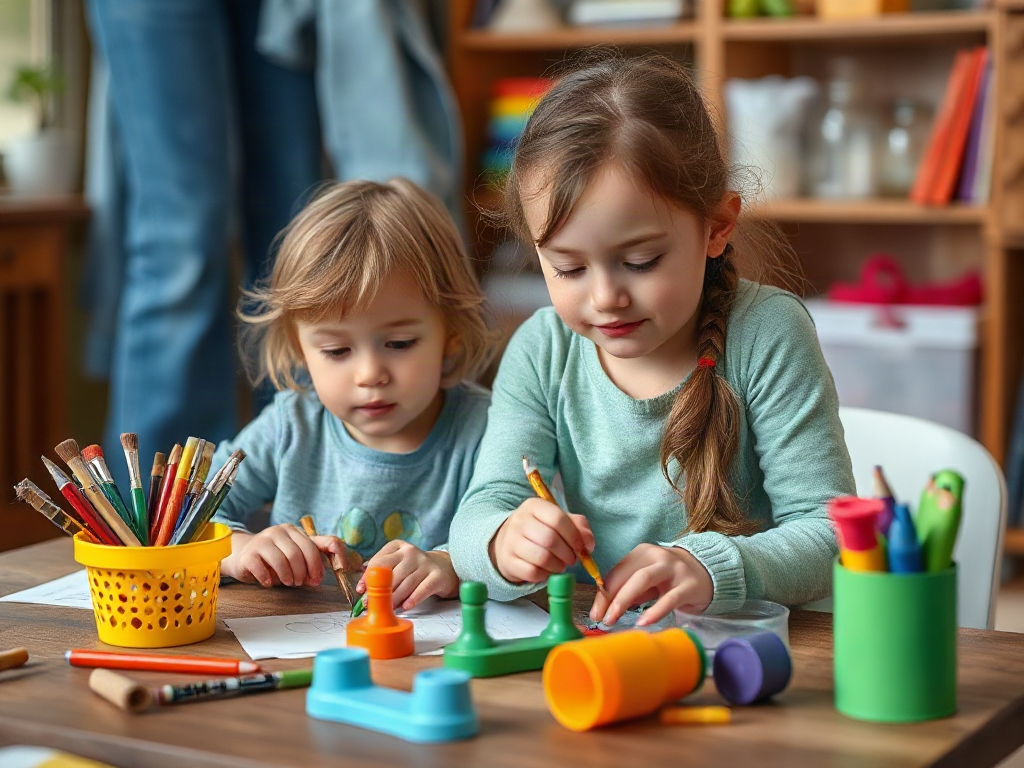 Craft Activities for Four-Year-Olds and Caregivers: Which Materials, Methods, and Timing Work?