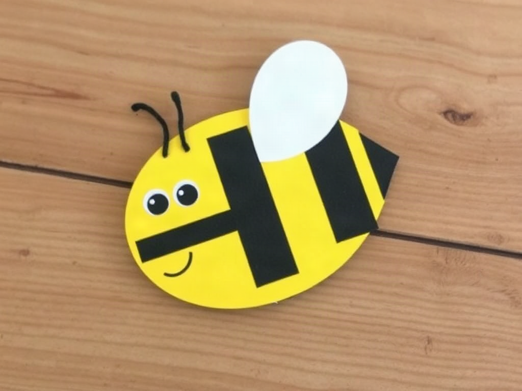 Easy Bee Craft for Preschoolers With Few Pieces: What Works With Just Four Cutouts?
