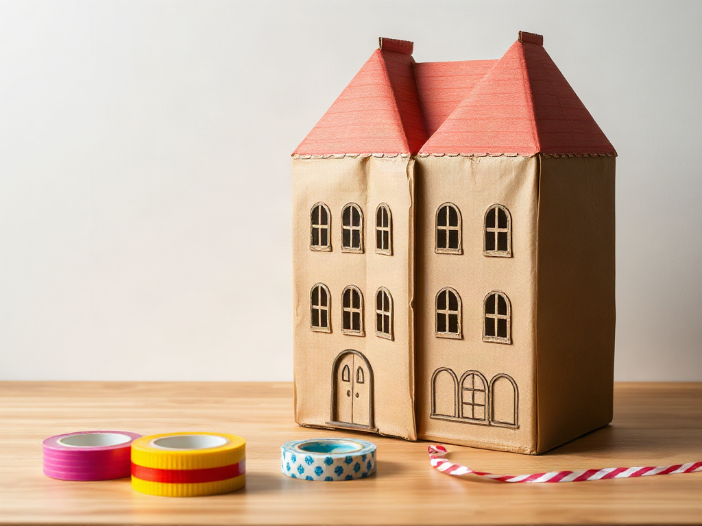 Easy Children’s Craft Ideas for Rainy Days Using Cardboard, Tape, and Washable Paint